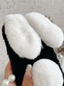 兔耳朵裝飾長毛絨手機殼 - 彩色 - 查看 6