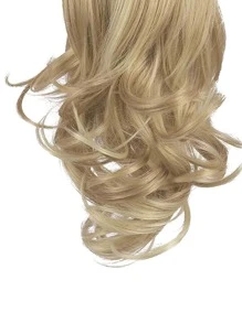 Short Body Wave Ponytail Synthetic Hair Extension With Claw - Multicolor - View 4