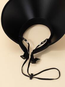 男士字母圖案遮陽帽 - 卡其色 - 查看 4