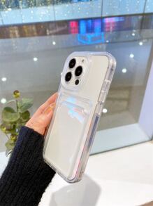 二合一可拆卸TPU手机壳，带卡槽，兼容 17 Pro Max/17 Air/17 Pro/17/16/15/14/13/12/11/11 Pro Max/Xs Max/X/Xs，防震、防汗、防指纹、耐磨、不褪色 - 無色 - 查看 5