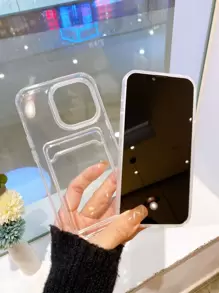 二合一可拆卸TPU手机壳，带卡槽，兼容 17 Pro Max/17 Air/17 Pro/17/16/15/14/13/12/11/11 Pro Max/Xs Max/X/Xs，防震、防汗、防指纹、耐磨、不褪色 - 無色 - 查看 8