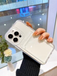 二合一可拆卸TPU手机壳，带卡槽，兼容 17 Pro Max/17 Air/17 Pro/17/16/15/14/13/12/11/11 Pro Max/Xs Max/X/Xs，防震、防汗、防指纹、耐磨、不褪色 - 無色 - 查看 13