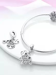 One Silver Plated Eternal Symbol Tree Of Life Pendant Suitable For DIY Bracelet / Necklace Women Mother's Day Jewelry Gift