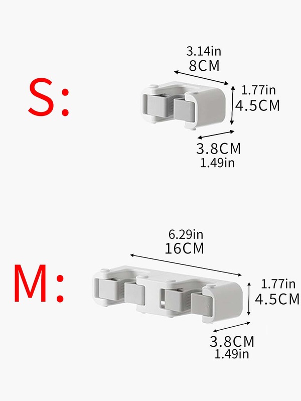 1pc PP Mop Holder, Minimalist Mop and Broom Holder For Bathroom SHEIN USA