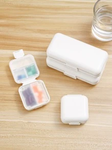 Hộp lưu trữ thuốc cầm tay 1 cái, Hộp lưu trữ thuốc đơn giản tối giản cho gia đình - trắng - Xem 1