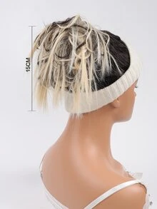 Short Curly Synthetic Hair Updo - Multicolor - View 5