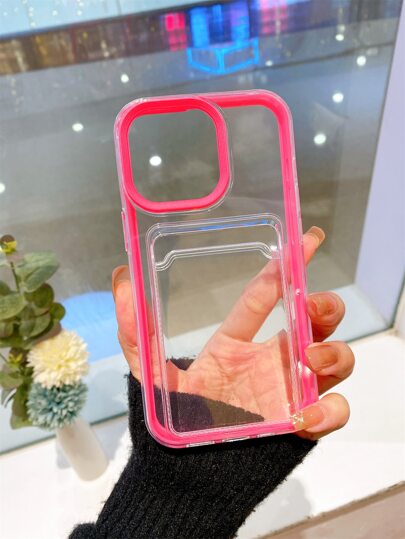 2-i-1 avtagbart TPU-telefonskal med korthållare, kompatibelt med 17 Pro Max/17 Air/17 Pro/17/16/15/14/13/12/11/11 Pro Max/Xs Max/X/Xs, stötsäker, svettbeständig, fingeravtrycksskyddande, slitstark, bleknar inte