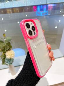 二合一可拆卸TPU手机壳，带卡槽，兼容 17 Pro Max/17 Air/17 Pro/17/16/15/14/13/12/11/11 Pro Max/Xs Max/X/Xs，防震、防汗、防指纹、耐磨、不褪色 - 玫紅色 - 查看 5