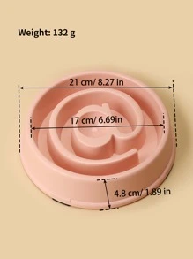 1pc Random Color Cat/Dog Lover Gift And Dog/Cat Mom Love Pet Bowl For Cat Lover And Cat Mom Love And Dog Lover And Dog Mom Love For Slow Food Feeding - Multicolor - View 5