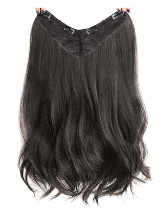 롱 곱슬 합성 붙임 머리 가발