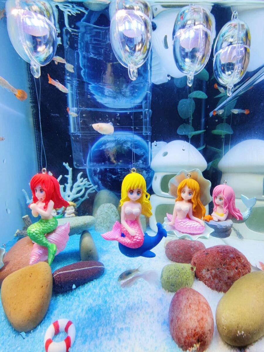 1 pieza sirena al azar Adorno para Acuario para Decoración - Multicolor - Ver 1