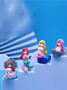 1 pieza sirena al azar Adorno para Acuario para Decoración - Multicolor - Ver 5