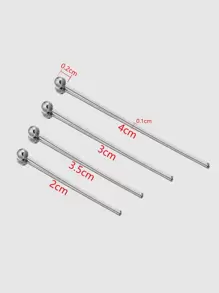 50pcs/set Minimalist DIY Jewelry Accessory - Silver - View 4