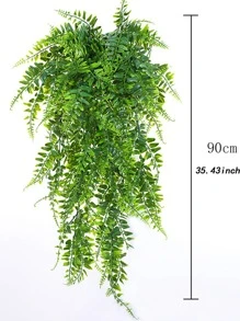 1入組塑料人造植物藤蔓綠色懸掛假葉用於天花板庭院裝飾 - 綠色 - 查看 4