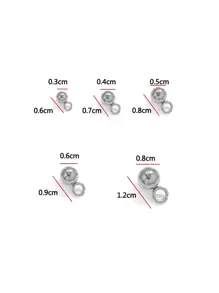 20入組釘珠DIY首飾配件 - 銀色 - 查看 4
