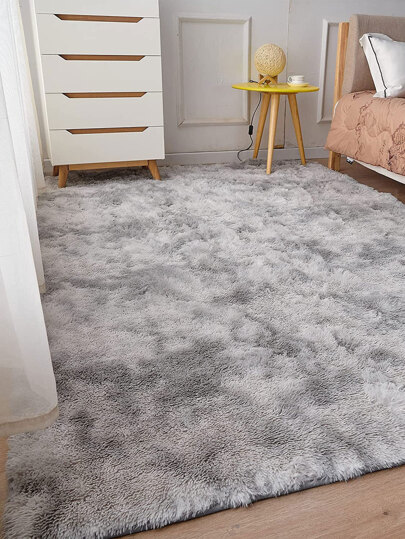 Piece Fluffy Plush Bedroom Living Room Area Vloerkleed Super Zachte Fuzzy Tie Dyed Verlichting Grijs Vloer Mat Moderne Home ,Room