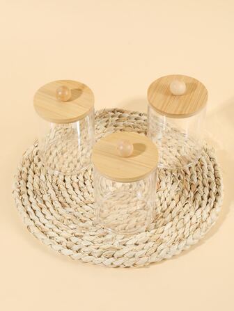 3入組塑料儲物盒現代編織家用儲物盒