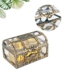 1 pieza Caja de caramelo vintage dinero de plástico para casa - Bronce - Ver 5