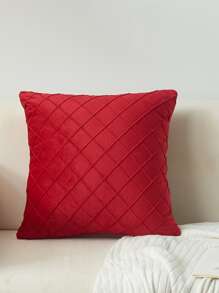 1 Họa Tiết Kẻ Sọc Đệm Không Chất Độn, Hiện Đại Ren Định Trang Trí Ném Gối Cho Phòng Khách, trang Trí Nhà Cửa - Đỏ - Xem 1