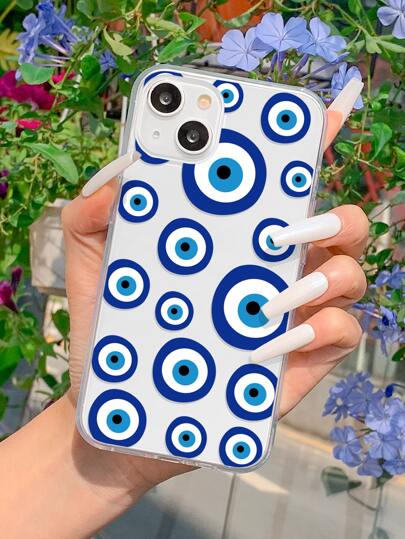 邪惡之眼印花透明手機殼