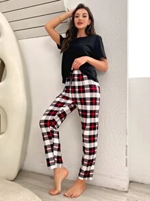 Plaid Print PJ Set / Pajama Set