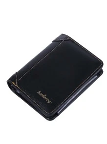 Men's Thin Short Wallet With Multi-Card Slots, Zipper Coin Pocket, Three-Fold Design - View 4