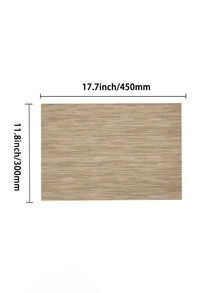 1 pièce Avec Motif Graphique Napperon , Moderne En PVC Set De Table Pour Cuisine - Jaune citron - Voir 2