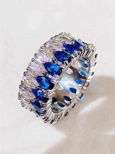 خاتم مكعب زركونيا زخرفة