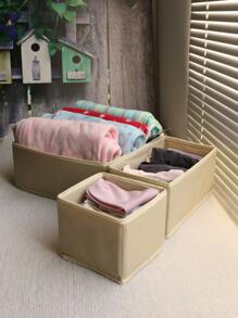 Cajas de almacenamiento de ropa plegables, lavables y sin olor de alta calidad hechas de lámina de polipropileno no tejida, disponibles en varios colores y tamaños. Cajas de almacenamiento no tejidas con cierre en la parte inferior, adecuadas para organizar juguetes, ropa y artículos varios - Beis - Ver 4
