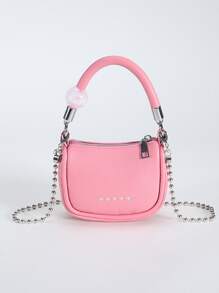 Chicas Bolso cartera con patrón de estrella con cadena con tira - Rosa - Ver 1
