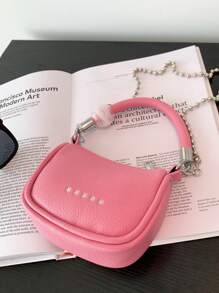 Chicas Bolso cartera con patrón de estrella con cadena con tira - Rosa - Ver 2