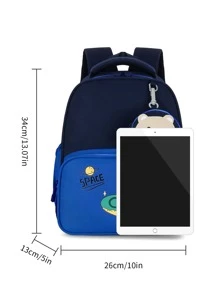 Chicos Mochila con patrón de dibujos animados para - Azul - Ver 5