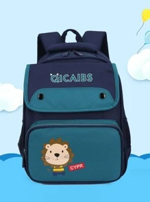 Chicos Mochila con patrón de dibujos animados para - Verde - Ver 5