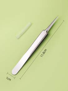 WOMEN'S LEGEND 專業面部除黑頭鑷子，1入組精密粉刺去除工具，適用於白頭粉刺、瑕疵粉刺、不銹鋼粉刺針 - 銀色 - 查看 4