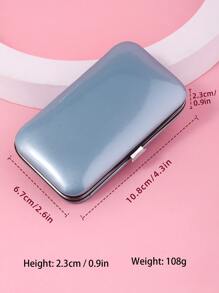 7入組便攜式指甲剪套裝，優質不銹鋼超鋒利素色弧形邊緣修剪器指甲和腳趾甲剪刀，帶指甲銼指甲剪套裝 - 彩色 - 查看 3