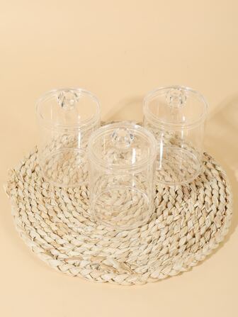 3入組塑料儲物盒家用簡約透明儲物盒