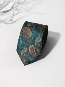 Cà Vạt Họa Tiết Paisley Nam Thời Trang Cho Bữa Tiệc - màu xanh lá - Xem 3