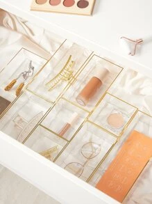 SHEIN Basic living 1pc Stackable Desk Drawer Organizer Tray Dividers For Bathroom/Vanity/Kitchen/Office  Decorations   Autumn Decor Festival Decor Room Decor Home Decor Fall Decor Bedroom Decor - Clear - View 1