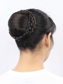 liangyuan 短編織合成纖維髮髻 - 棕色 - 查看 3