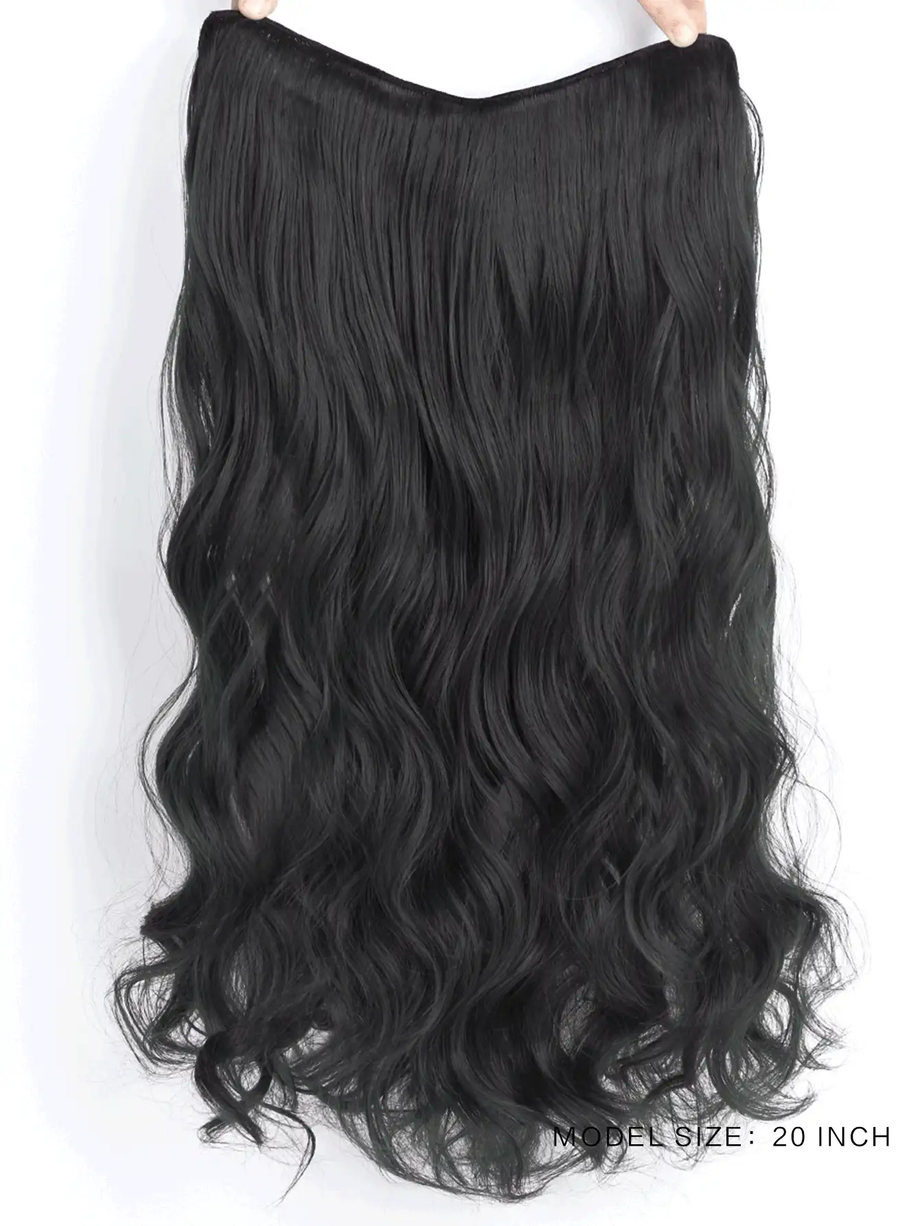 Kẹp Tóc Xoăn Dài Tổng Hợp - màu đen - Xem 2