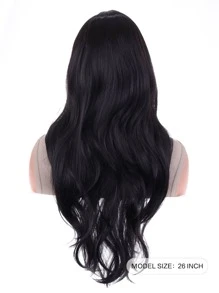 Tóc Giả Tổng Hợp Xoăn Dài - màu đen - Xem 2