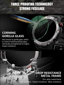 Heart Rate Monitoring Round Smart Watch - Black - View 3