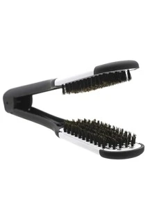 1 peine alisador, cepillo pelo dos tonos, cepillo doble cara, peine peinado antiestático, herramienta peluquería, peines férula pelo en forma V, cepillo alisador de doble cara para peluquería casera, cepillo de pelo para mujeres y hombres - Multicolor - Ver 3