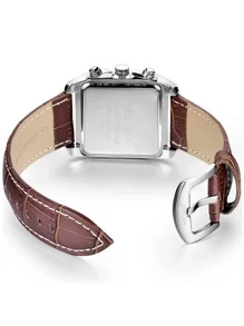 MEGIR MEGIR Luxury Business Square Men's Waterproof Chronograph Watch