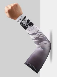 Men Letter Graphic Arm Sleeves - Black - View 4