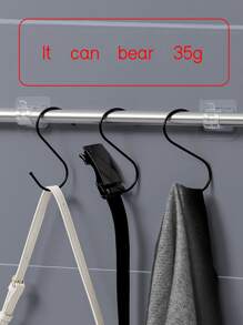 2pcs Clear Shower Curtain Rod Fixing Holder, Simple Clear Square Shaped Curtain Rod Holder For Bathroom Bathroom Decor Fall Decor Bathroom Accessories Back To School - White - View 6