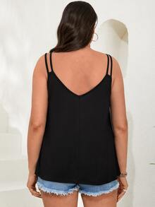 RueChic Top de tirantes unicolor - Negro - Ver 2