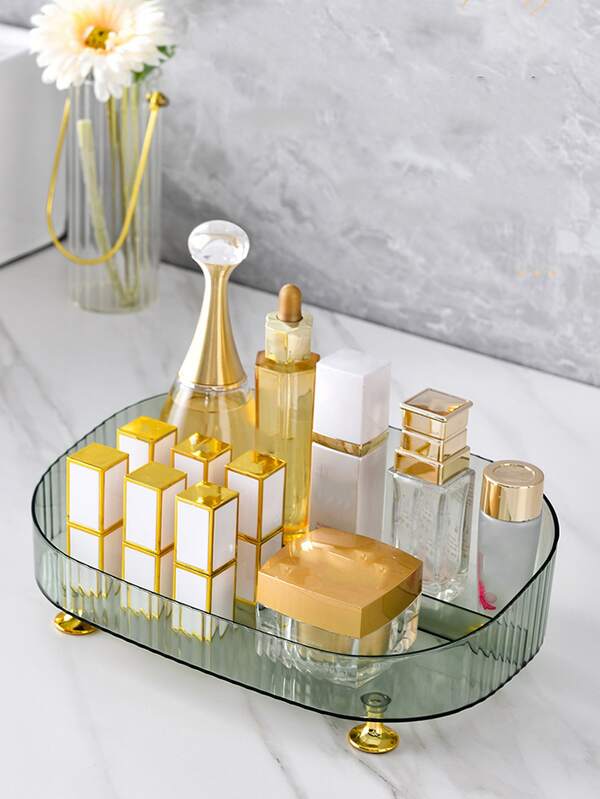 MultiGrid Desktop Makeup Organizer, 1pc Clear Cosmetic Storage