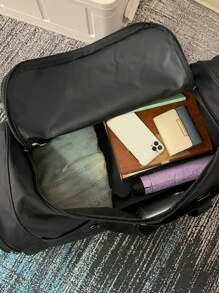 Letter Graphic Large Capacity Travel Bag Sporty Sport Bag For Sports For Fitness For Exercise For Vacation For Women For Men Travel Essential Durable Gym Bag Yoga Bag - Black - View 5