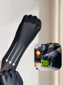 100入組/套橡膠家用手套現代黑色洗碗手套